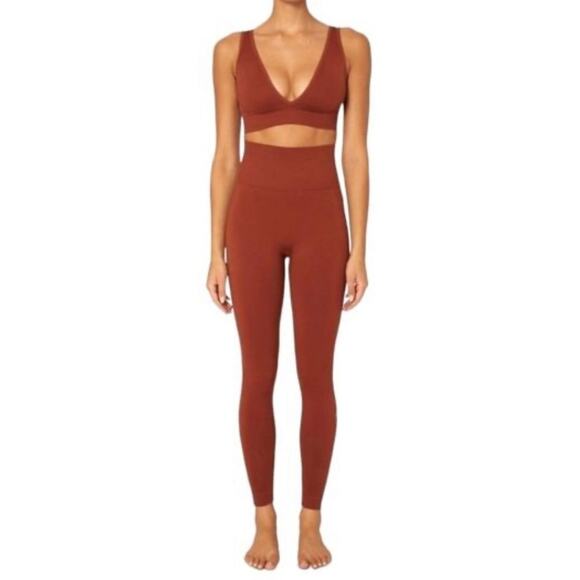 WeWoreWhat Active Seamless Circular Knit Leggings in Cinnamon Stick size XL NWT - Picture 5 of 12